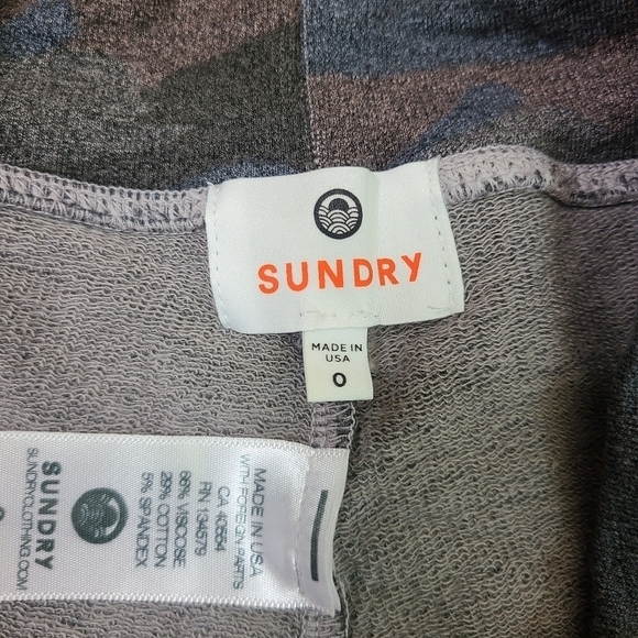 Sundry XS Blue/Gray Camo Soft Skinny Sweatpants - Picture 4 of 6